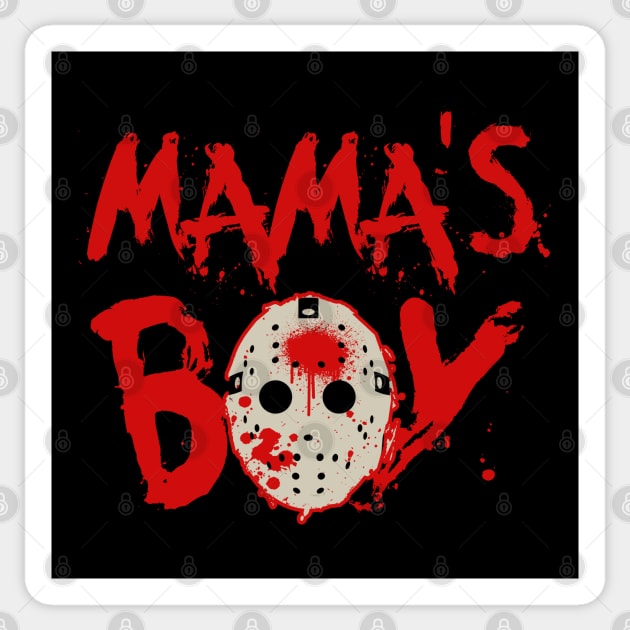 Mama's Boy Funny Horror Slasher Movie Meme Gift For Boys Sticker by BoggsNicolas